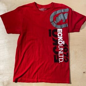 Ecko Unlimited Red Premium T-Shirt Medium (EY)